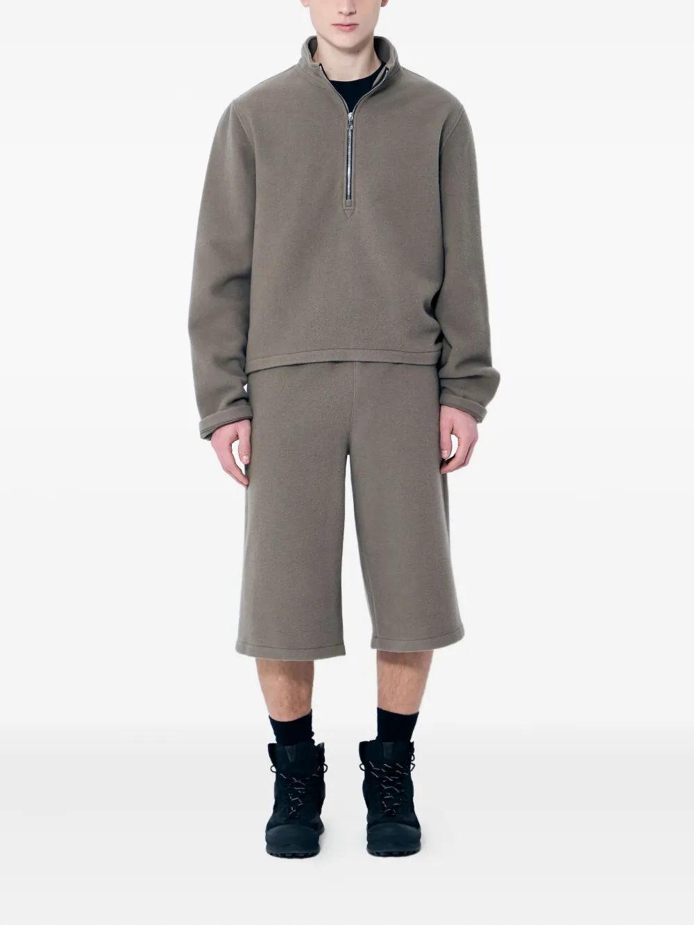 Rier half-zip fleece sweater - Beige