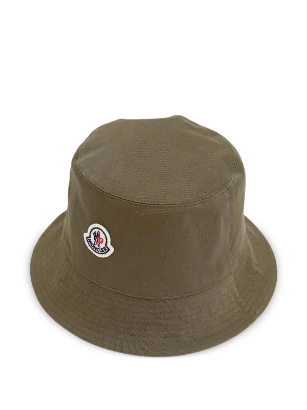 Moncler logo-patch Bucket Hat | Green | FARFETCH