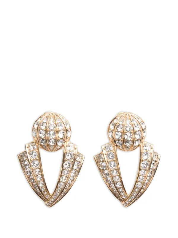 Valentino Garavani Poetique Des Gouttes Metal and Swarovski® Crystal Earrings in Gold