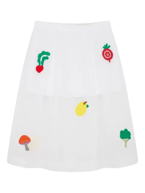 Mira Mikati falda corta bordada