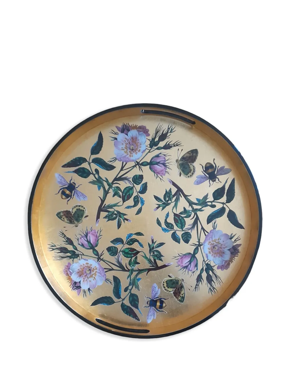 Les-Ottomans floral-print tray (35cm) | Gold | Image 1