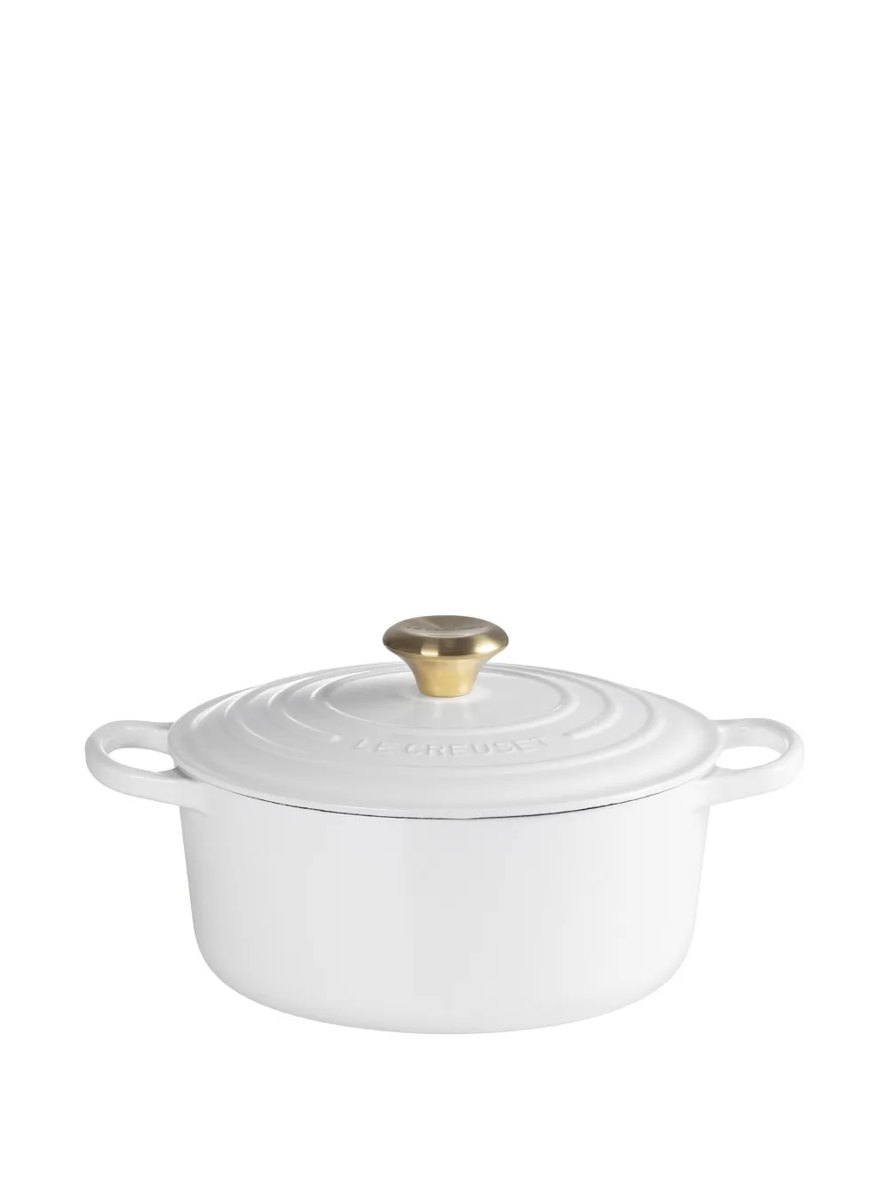Le Creuset cast iron cocotte 24cm | White | Image 1