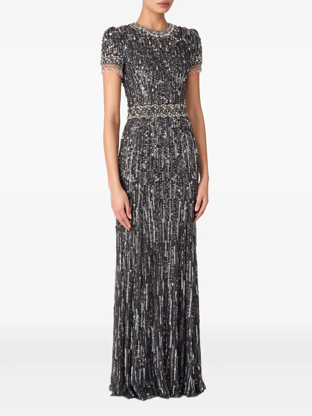 jennypackham Jenny Packham Roxy maxi-jurk - Grijs