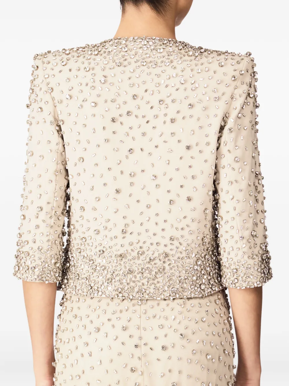 Shop Jenny Packham Darlin Jacket In Neutrals