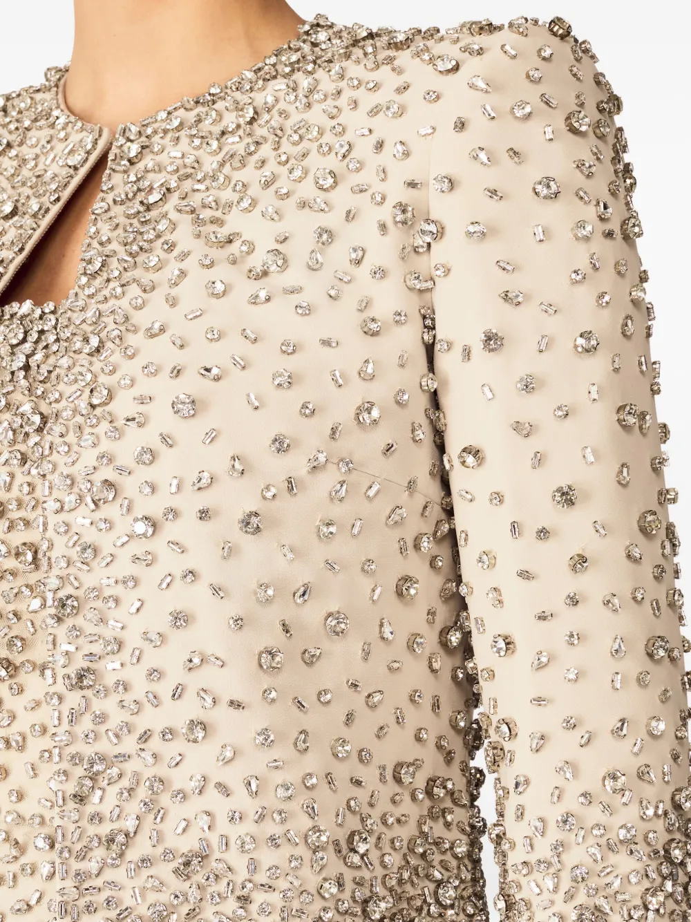Shop Jenny Packham Darlin Jacket In Neutrals