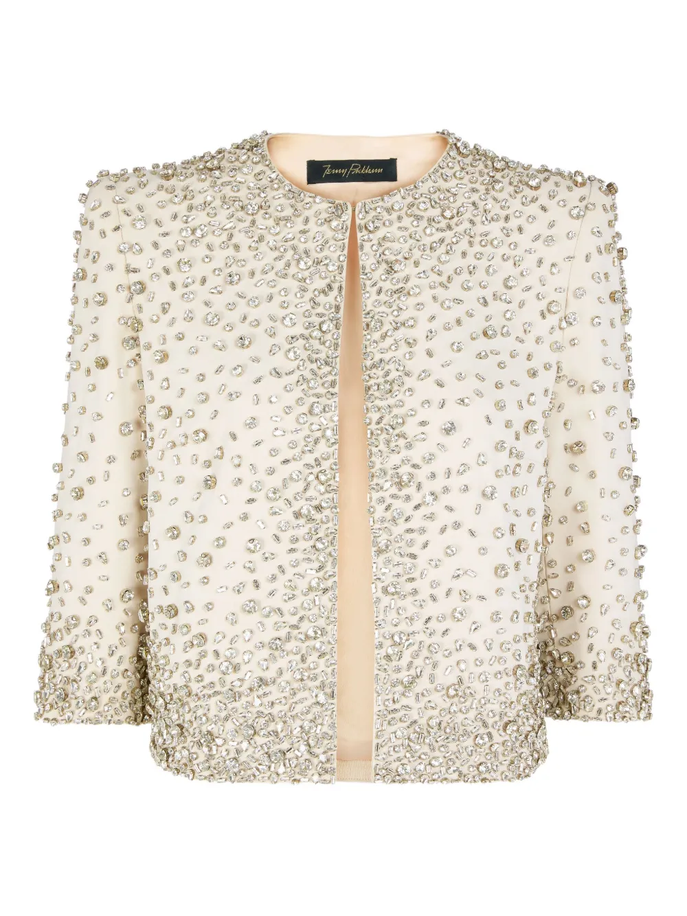 Shop Jenny Packham Darlin Jacket In Neutrals