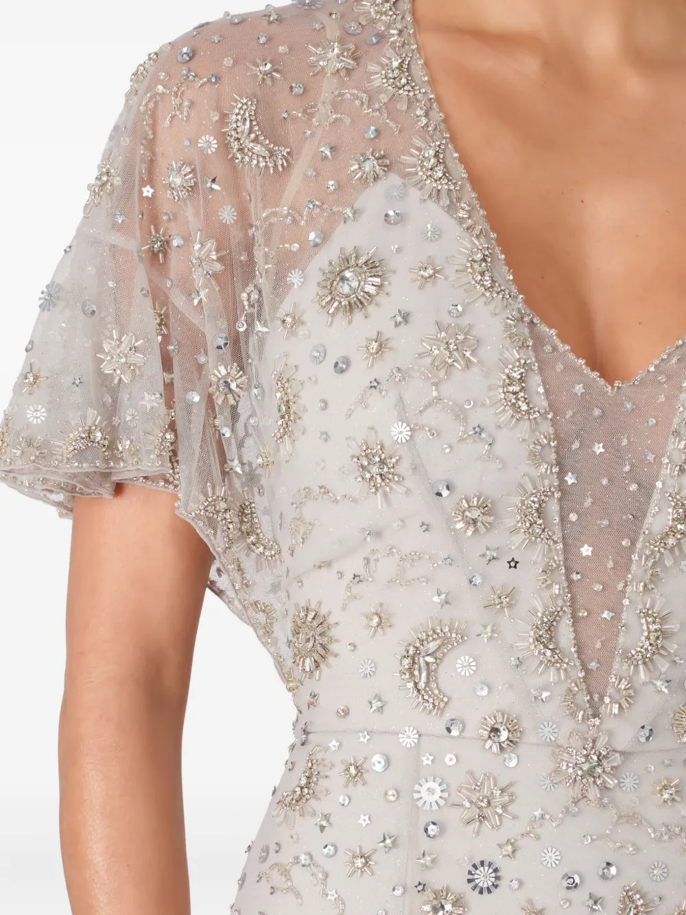 Jenny Packham Luna maxi-dress Wit