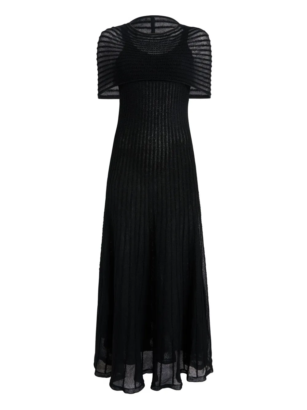Khaite Thora Striped Dress In Black