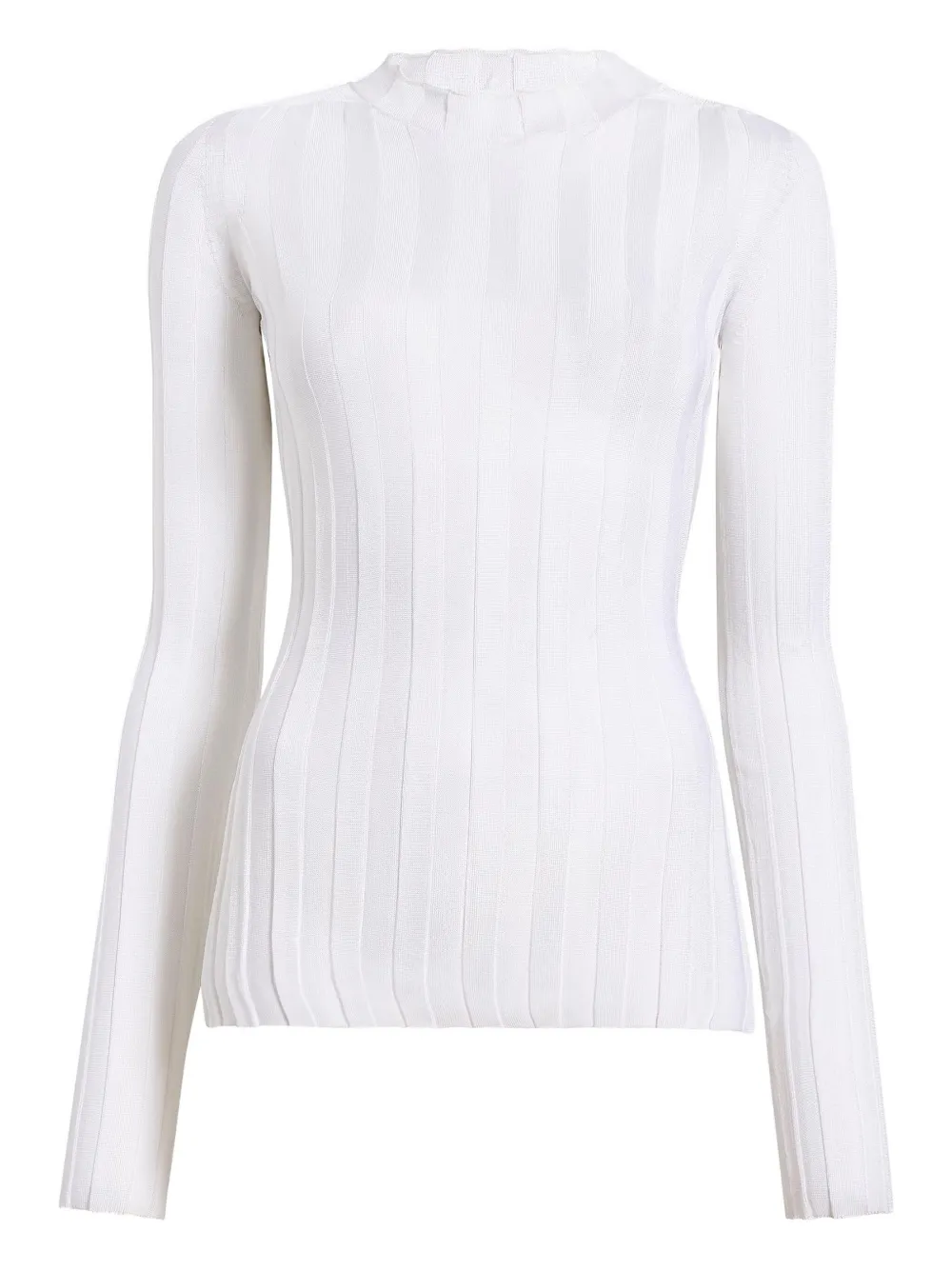KHAITE Cosette Strickoberteil mit Stehkragen - Weiß