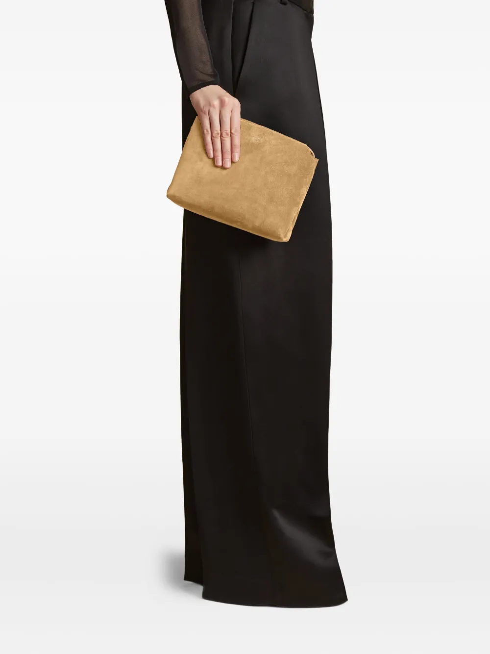 Khaite Lina Suede Crossbody Bag In Brown