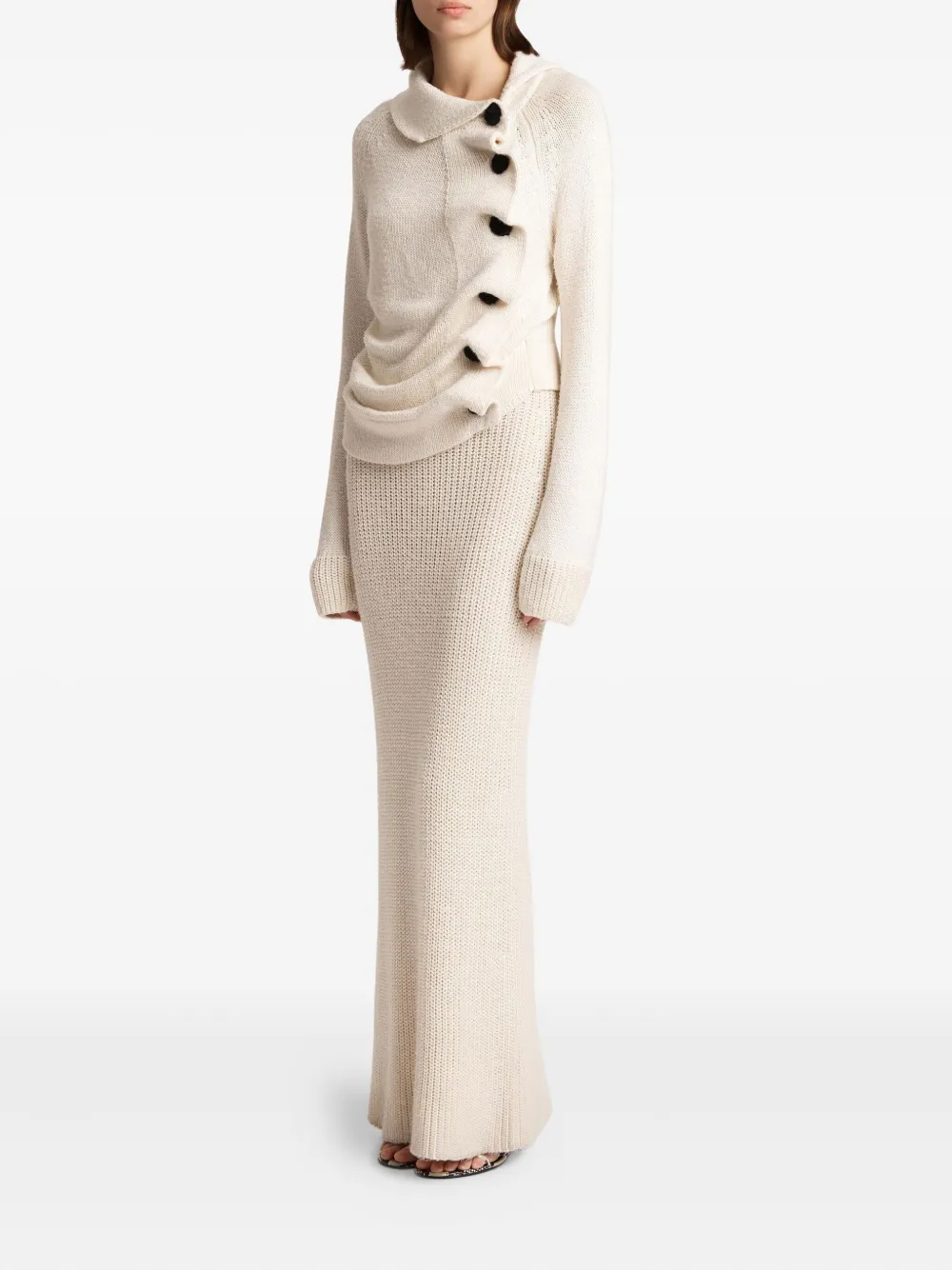 Khaite Lex Maxi Dress In Neutral