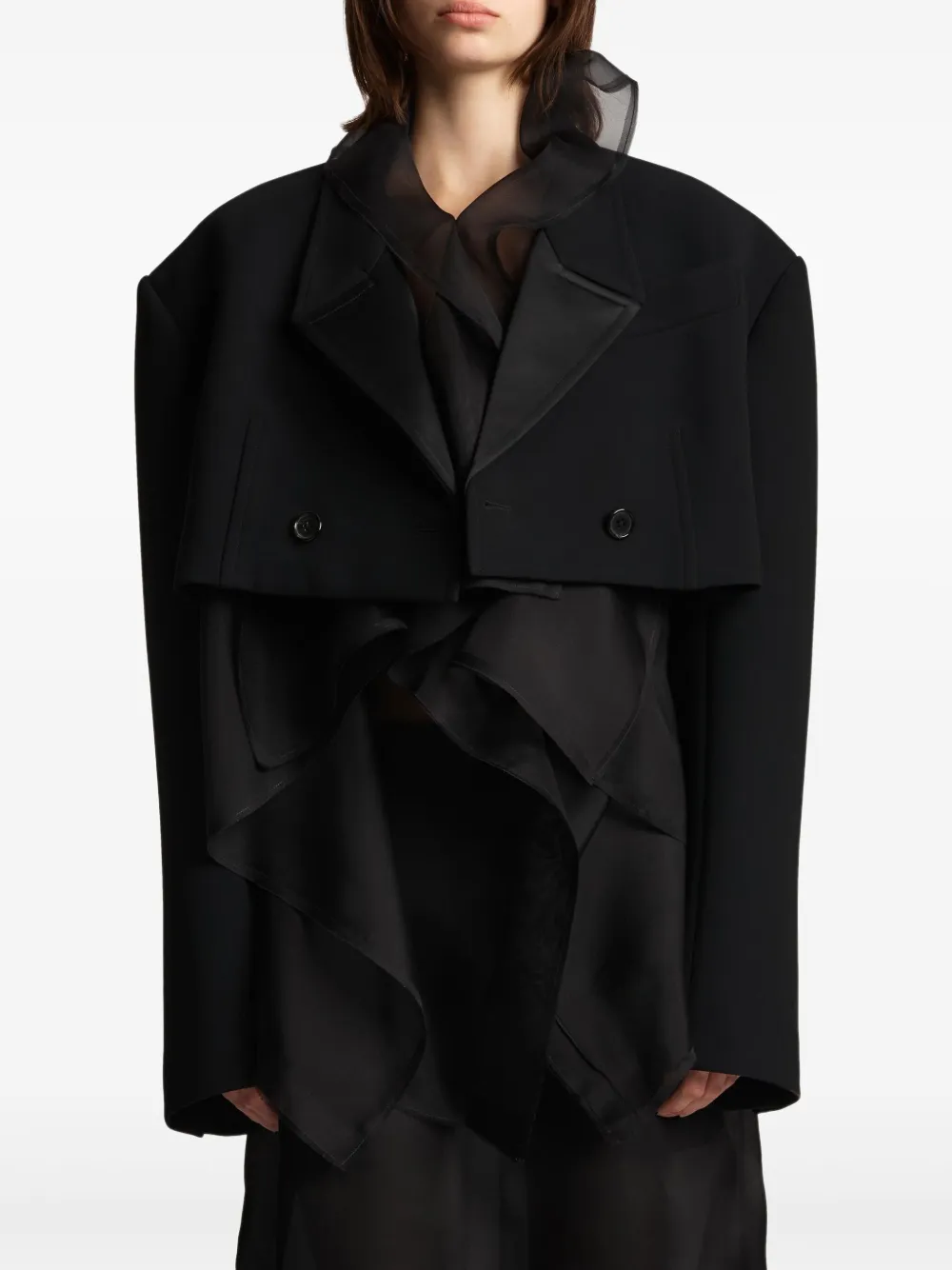 KHAITE Nando double-breasted jacket | Black | Image 1