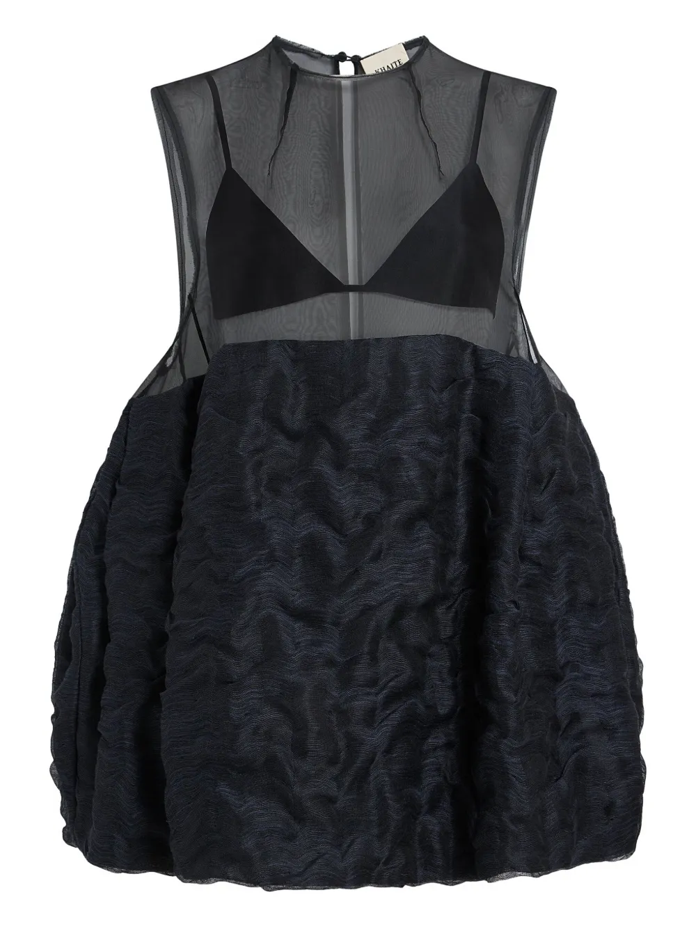 Khaite Blair Textured Mini Dress In Blue