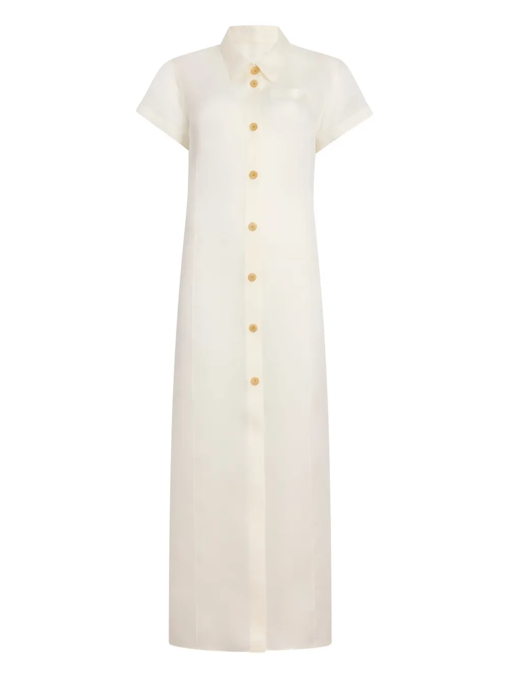 Khaite Effy Buttoned Pocket Dress In Neutral
