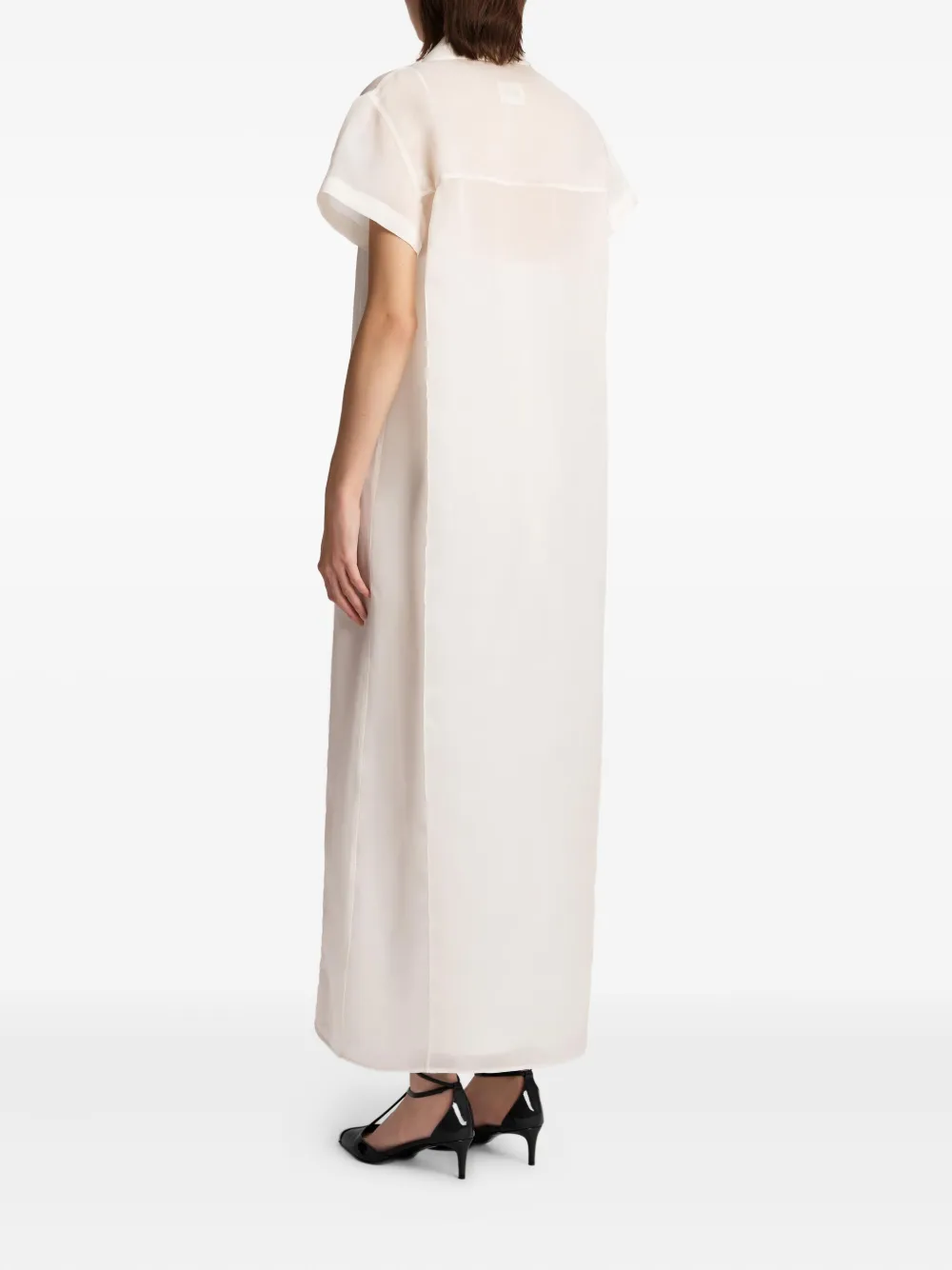 KHAITE Effy jurk met zak met knopen Beige