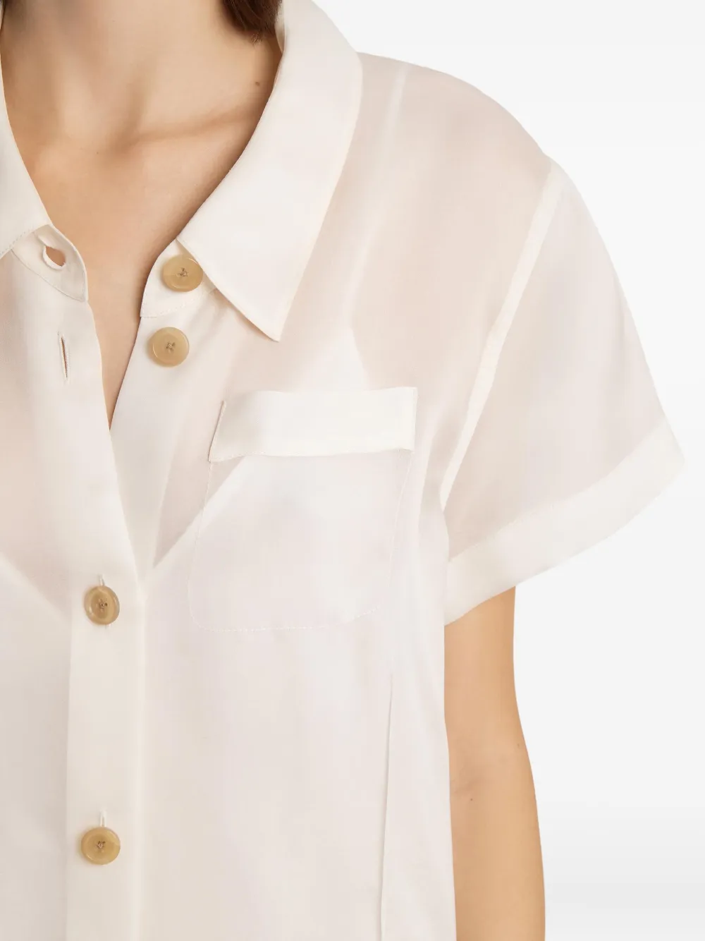 KHAITE Effy jurk met zak met knopen Beige