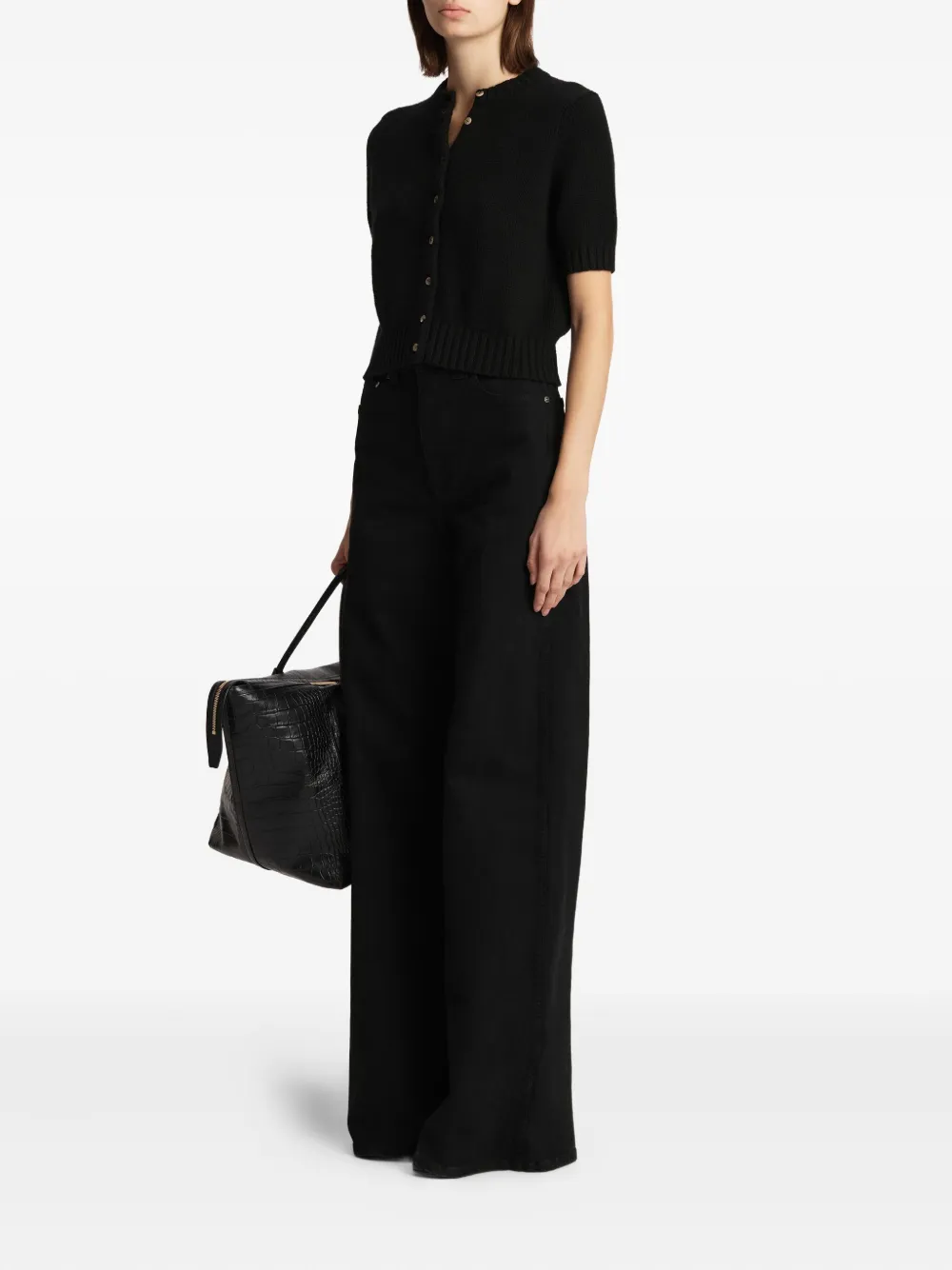 KHAITE short-sleeve button-up cardigan | Cardigans | Image 2