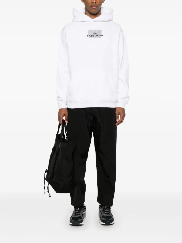 Stone Island ロゴ パーカー | ホワイト | FARFETCH JP