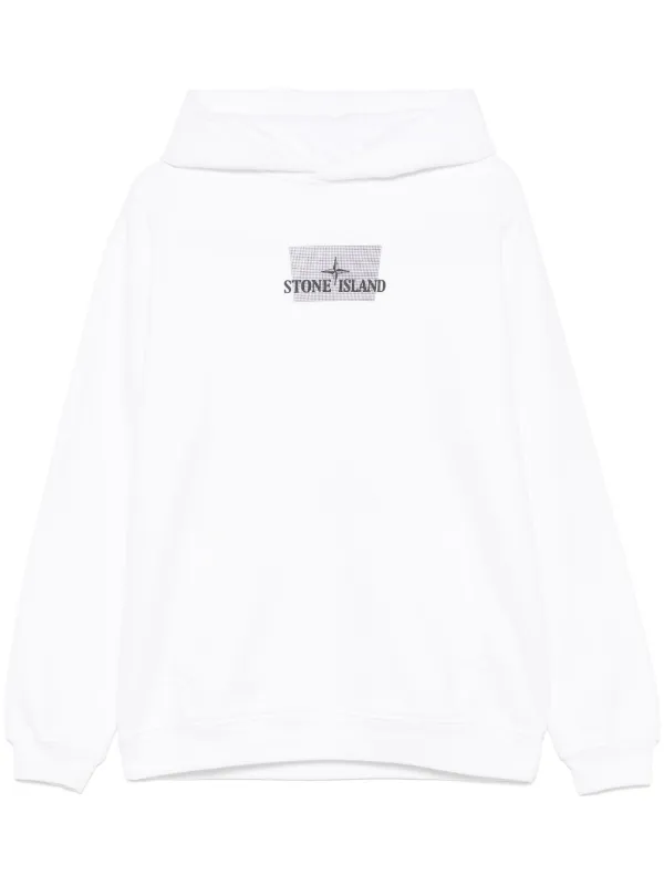 ストーンアイランド ロゴパーカー ホワイト Stone Island ロゴ パーカー | ホワイト | FARFETCH JP