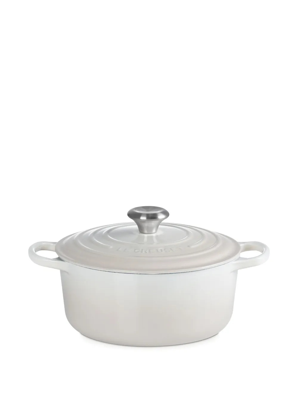 Le Creuset Cocotte round cast iron casserole dish | White | Image 1