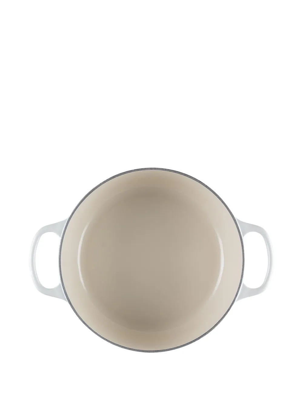 Le Creuset Cocotte Round Cast Iron Casserole Dish In White