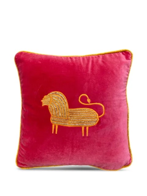 Les-Ottomans embroidered velvet cushion (50cm x 50cm)