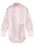 LOEWE checked silk shirt - White