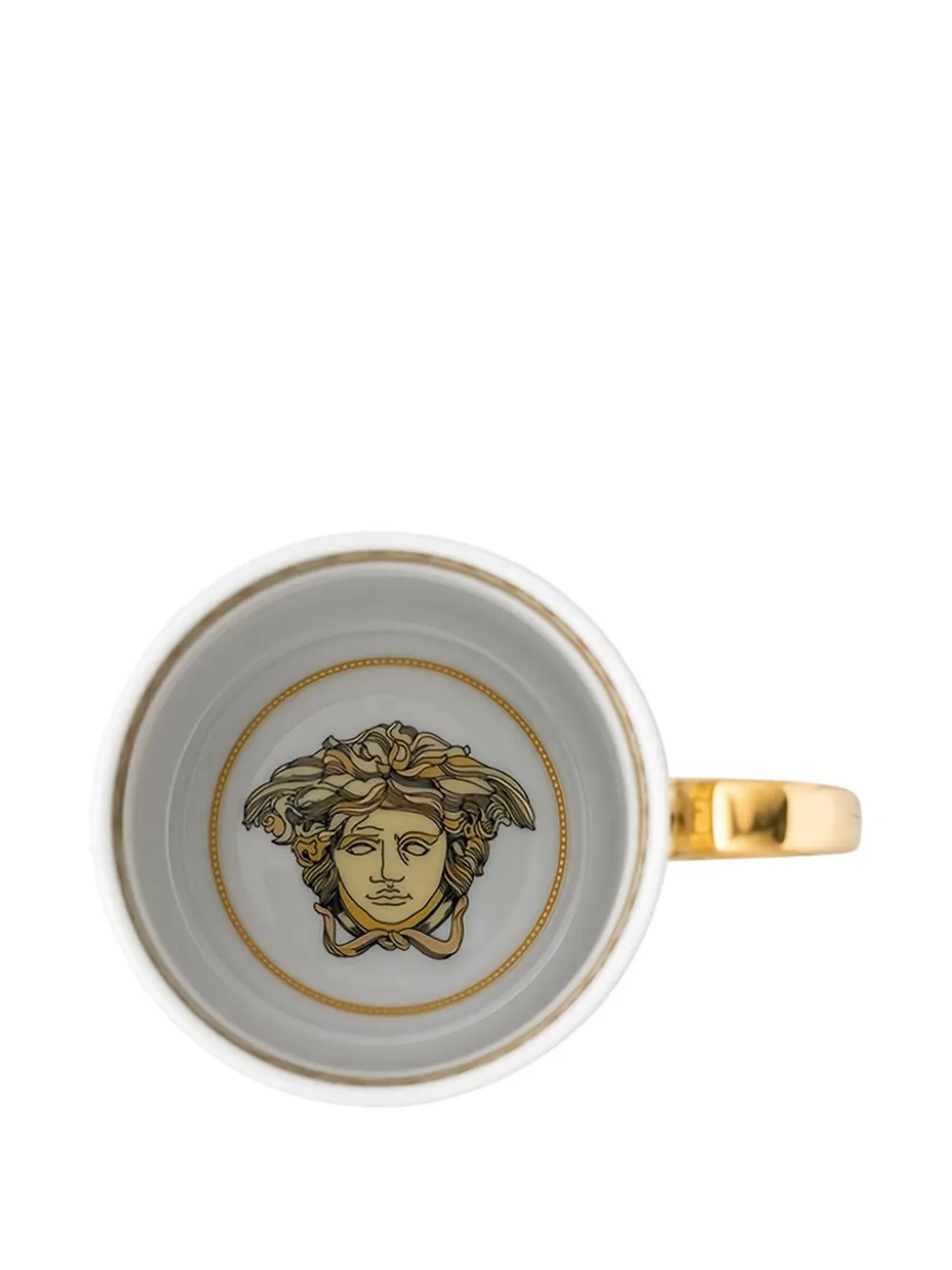 Versace Virtus Gala White Mug With Handle In White
