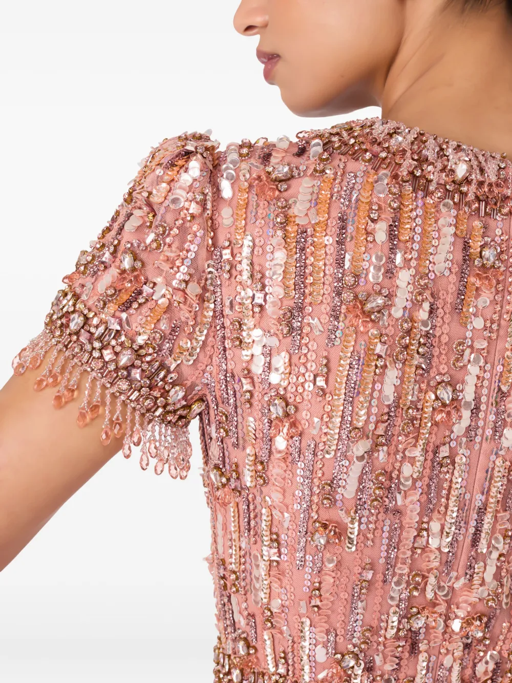 Jenny Packham Roxy maxi-jurk Roze