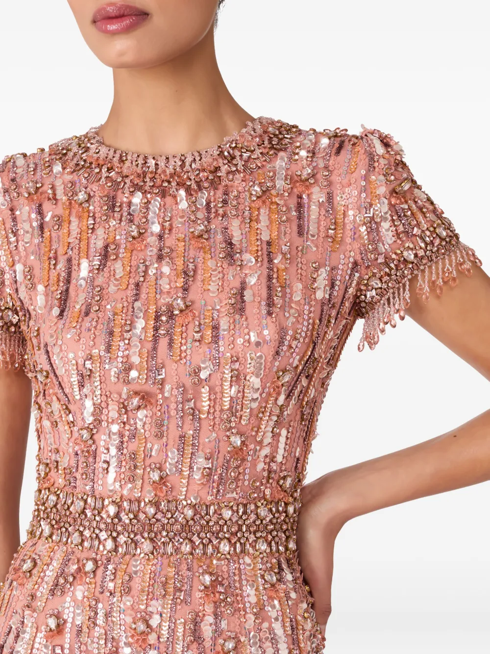 Jenny Packham Roxy maxi-jurk Roze