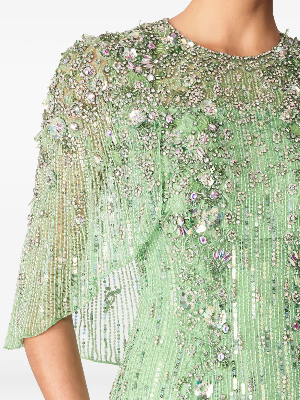 Jenny Packham Astra maxi-jurk Groen