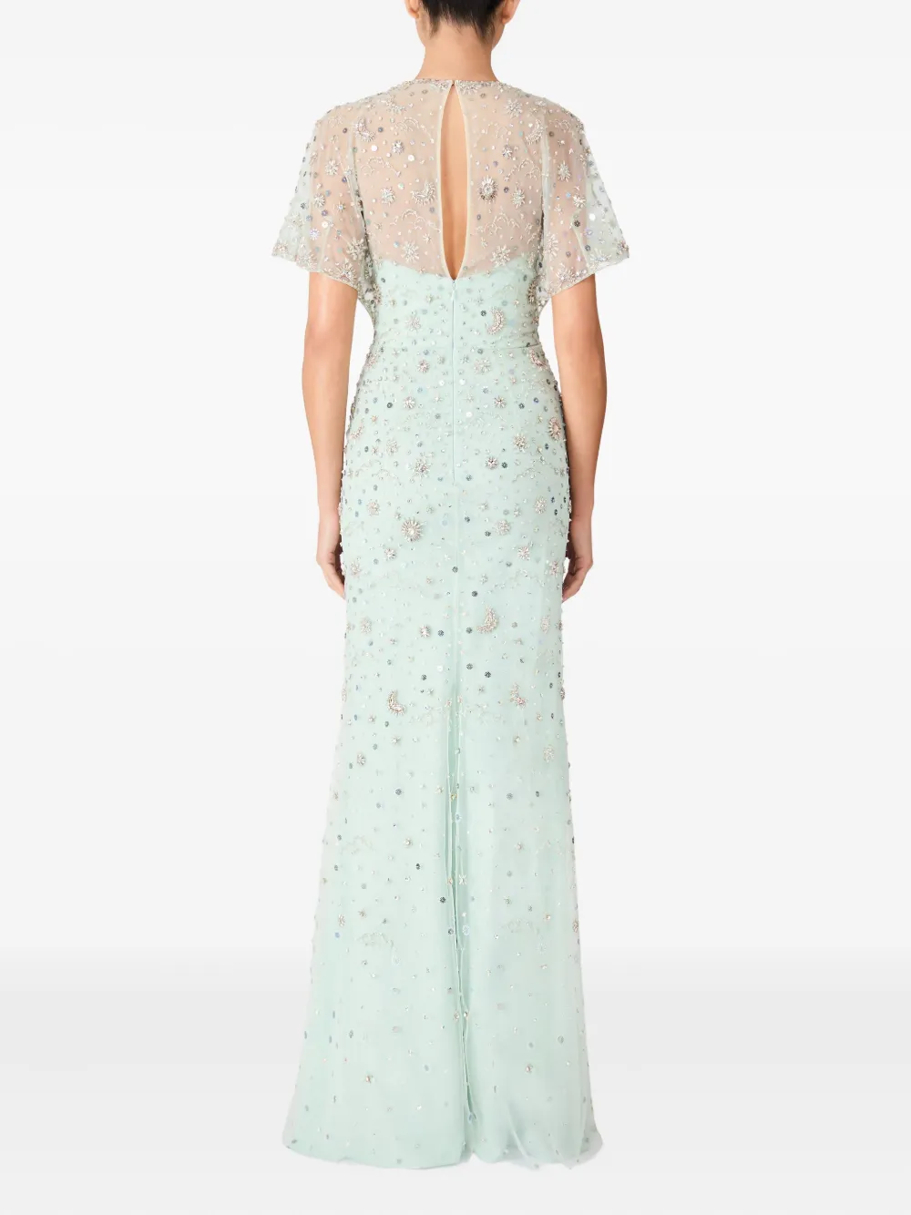 Jenny Packham Luna maxi-dress Groen