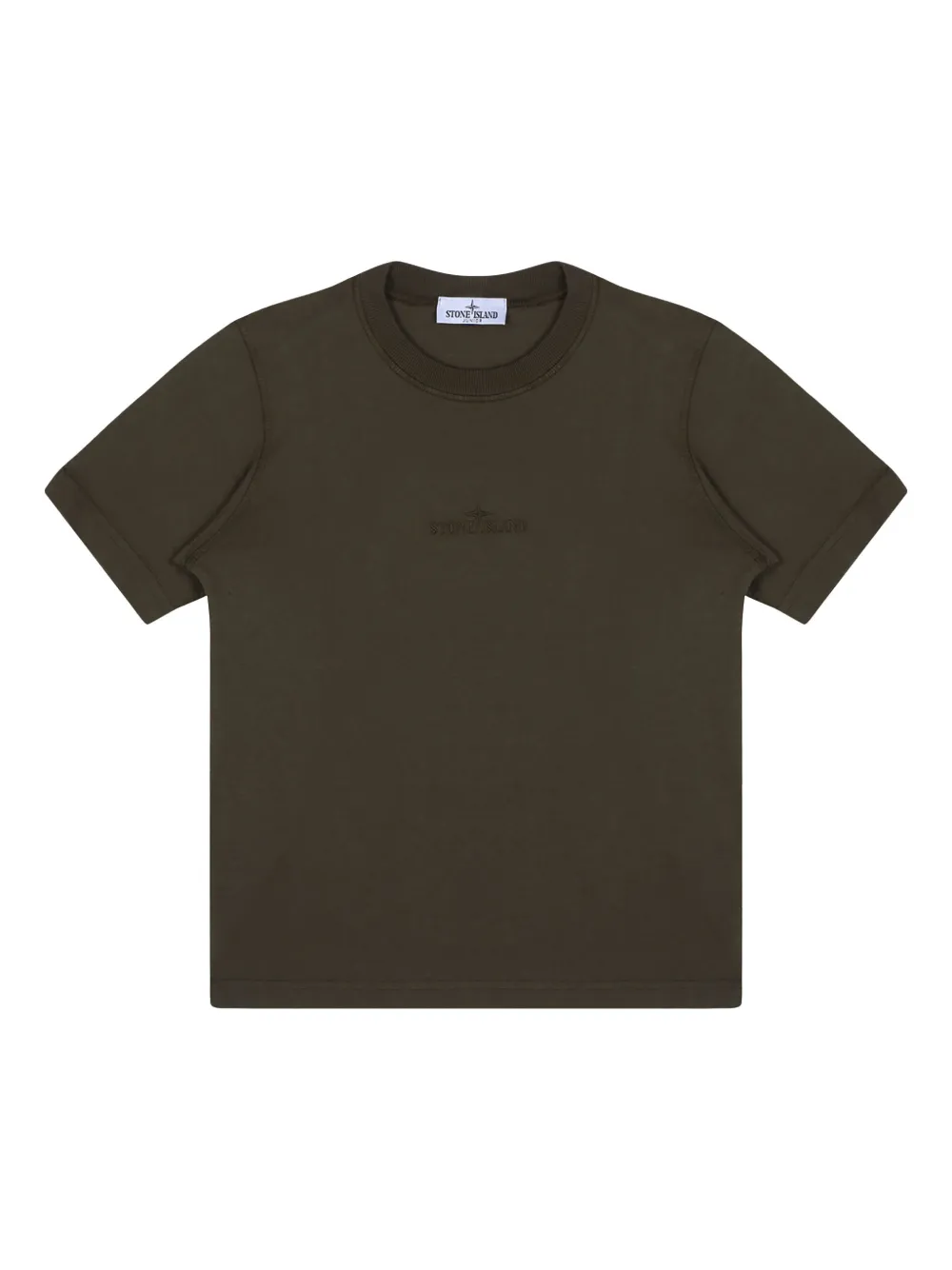Stone Island Junior T-shirt met geborduurd logo Groen