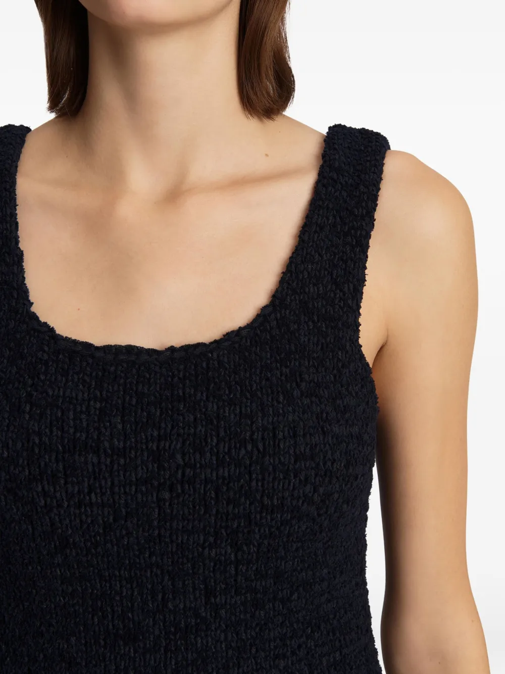 KHAITE Twigs maxi-jurk met vierkante hals Blauw