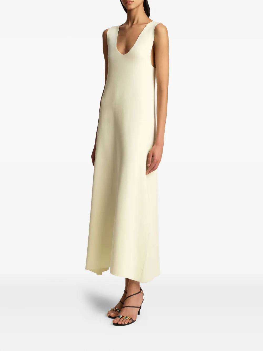 KHAITE Keran jurk Geel