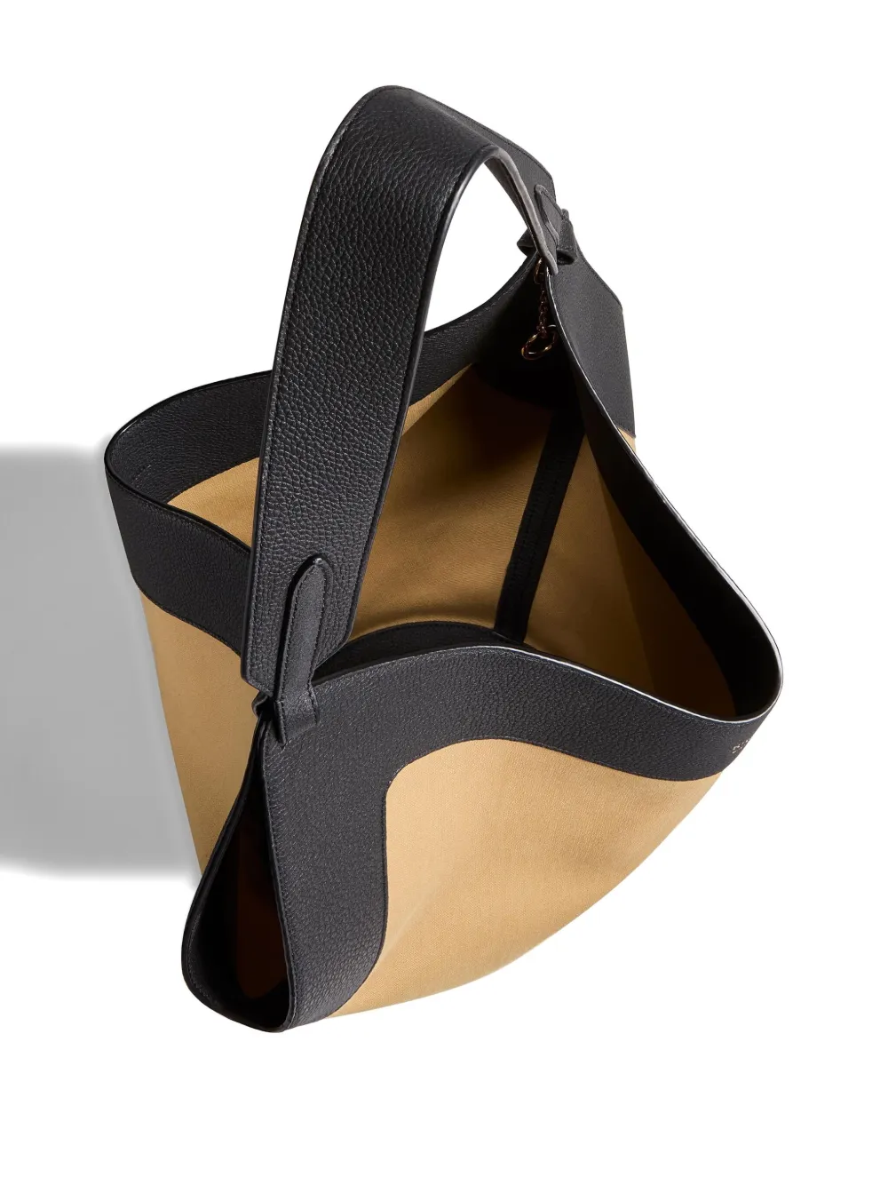 Khaite Small Lotus Leather Tote In Neutral