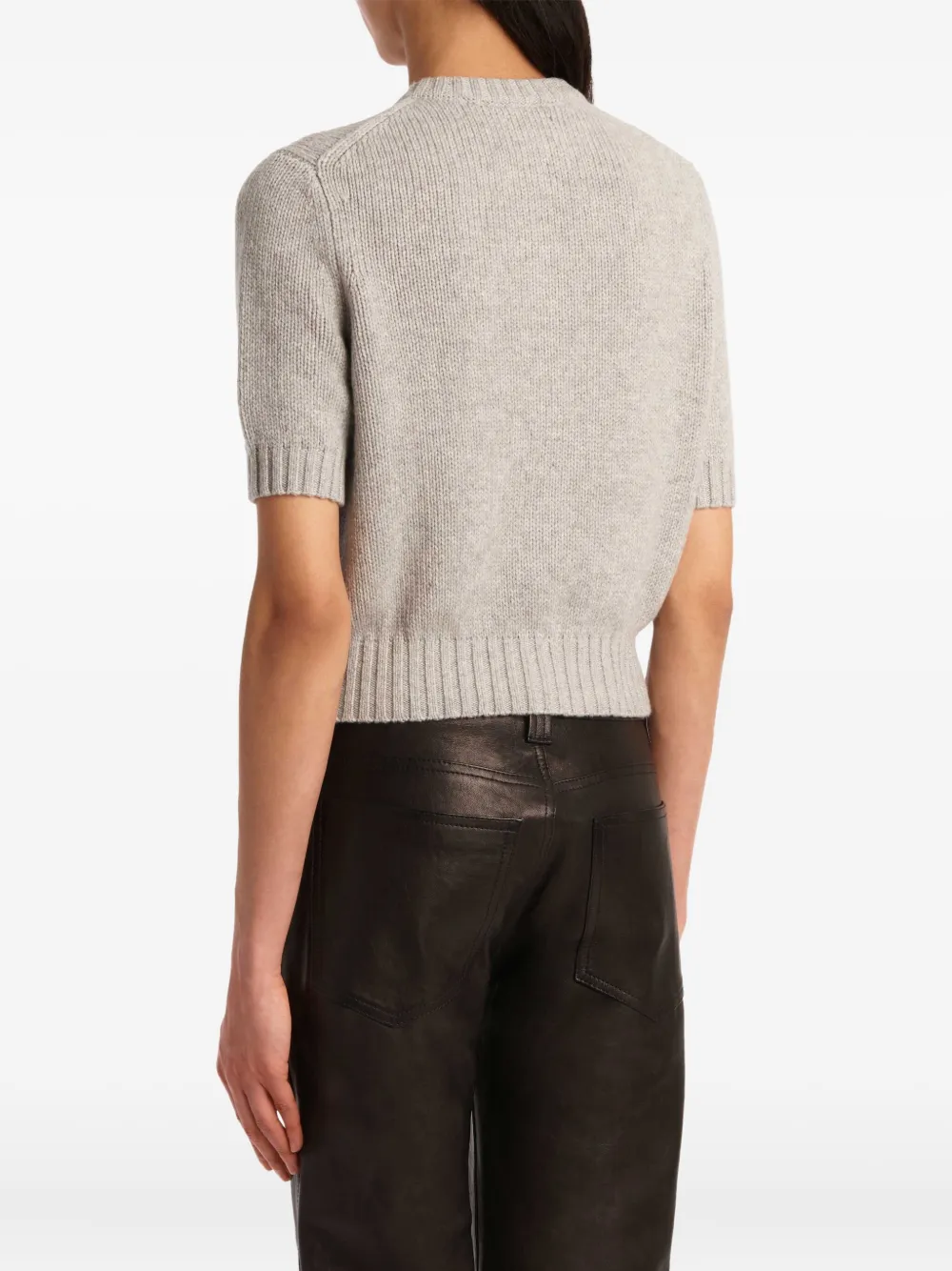 KHAITE Button-up vest met korte mouwen Grijs