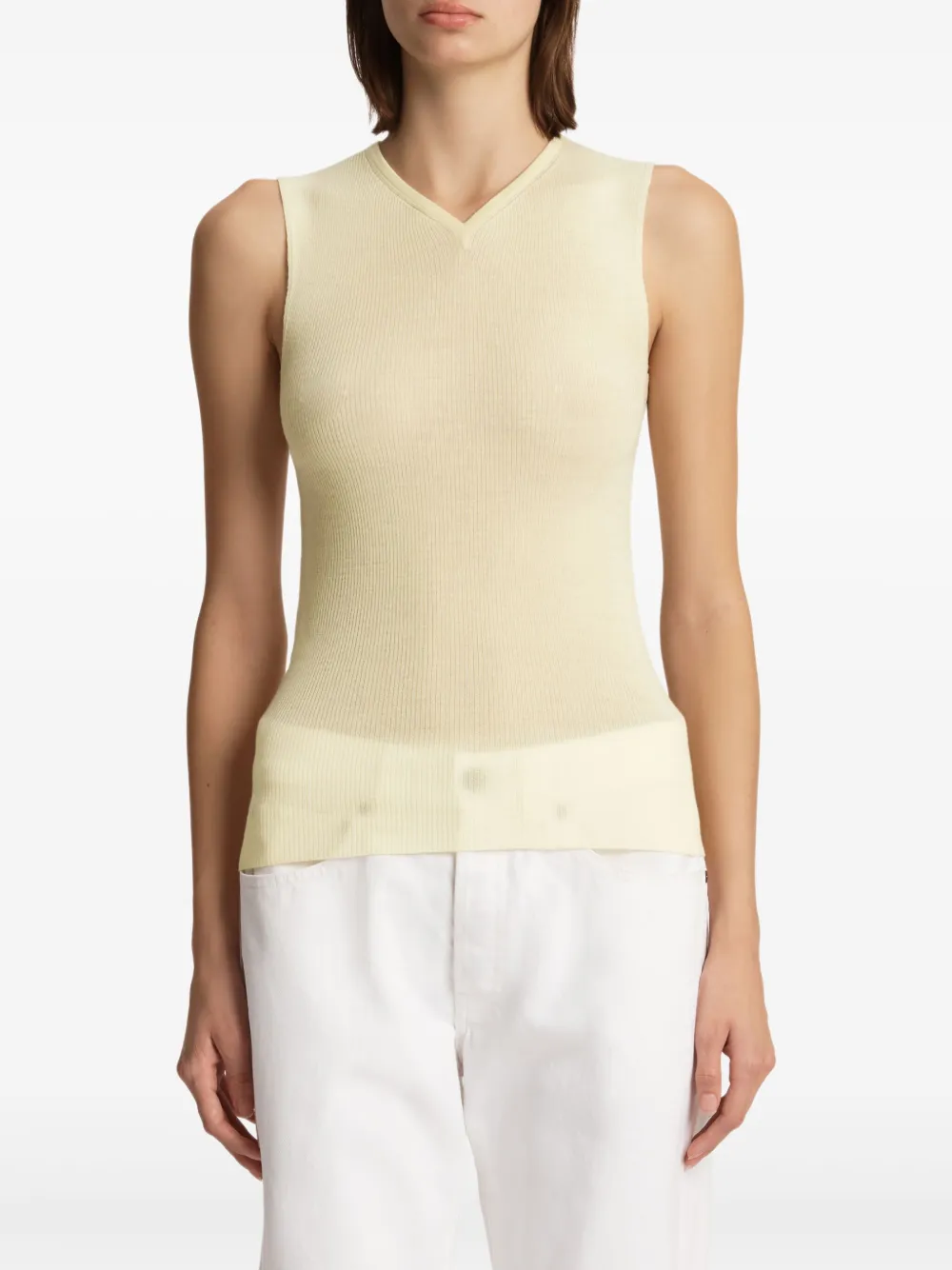 Khaite Renato Top In Yellow