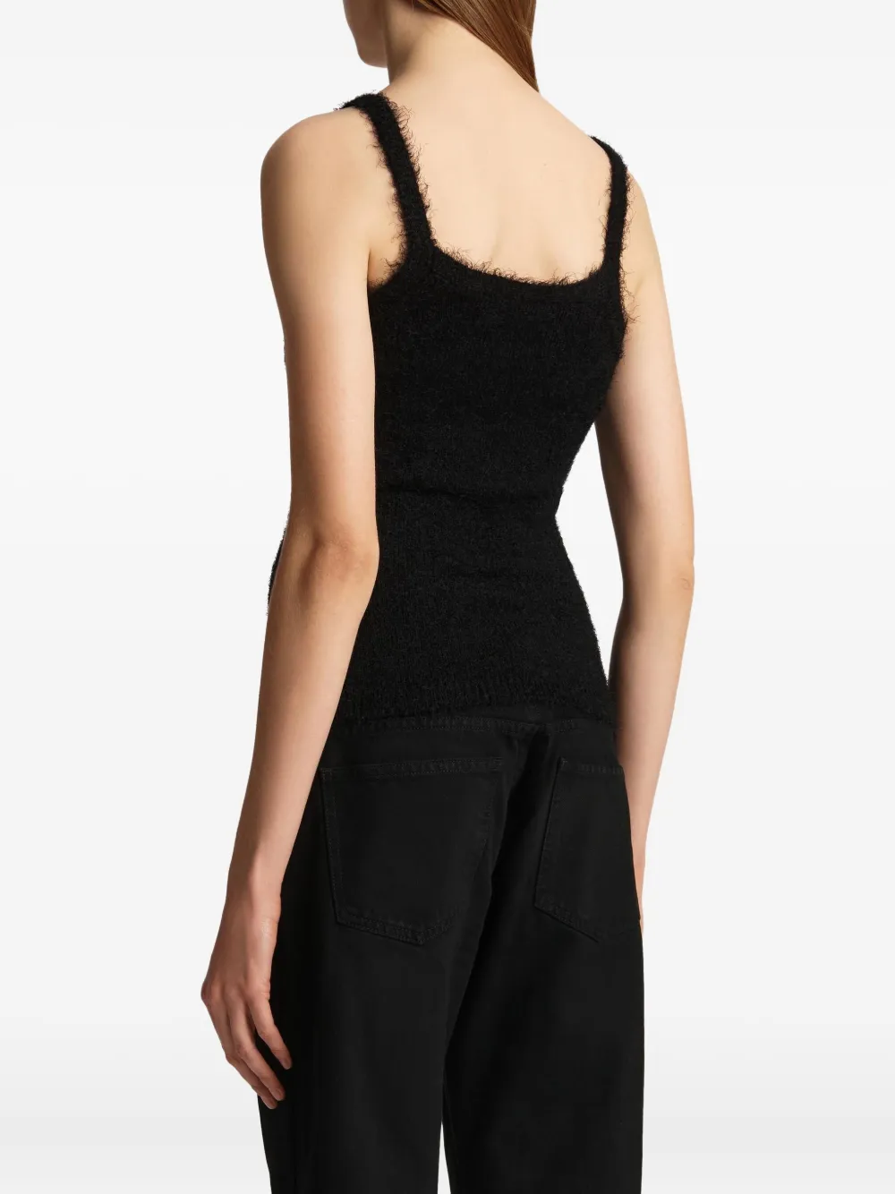 Khaite Maura V-neck Knit Top In Black