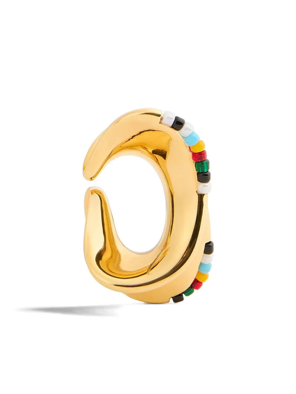 Khaite Beaded Shadow Ear Cuff In Gold