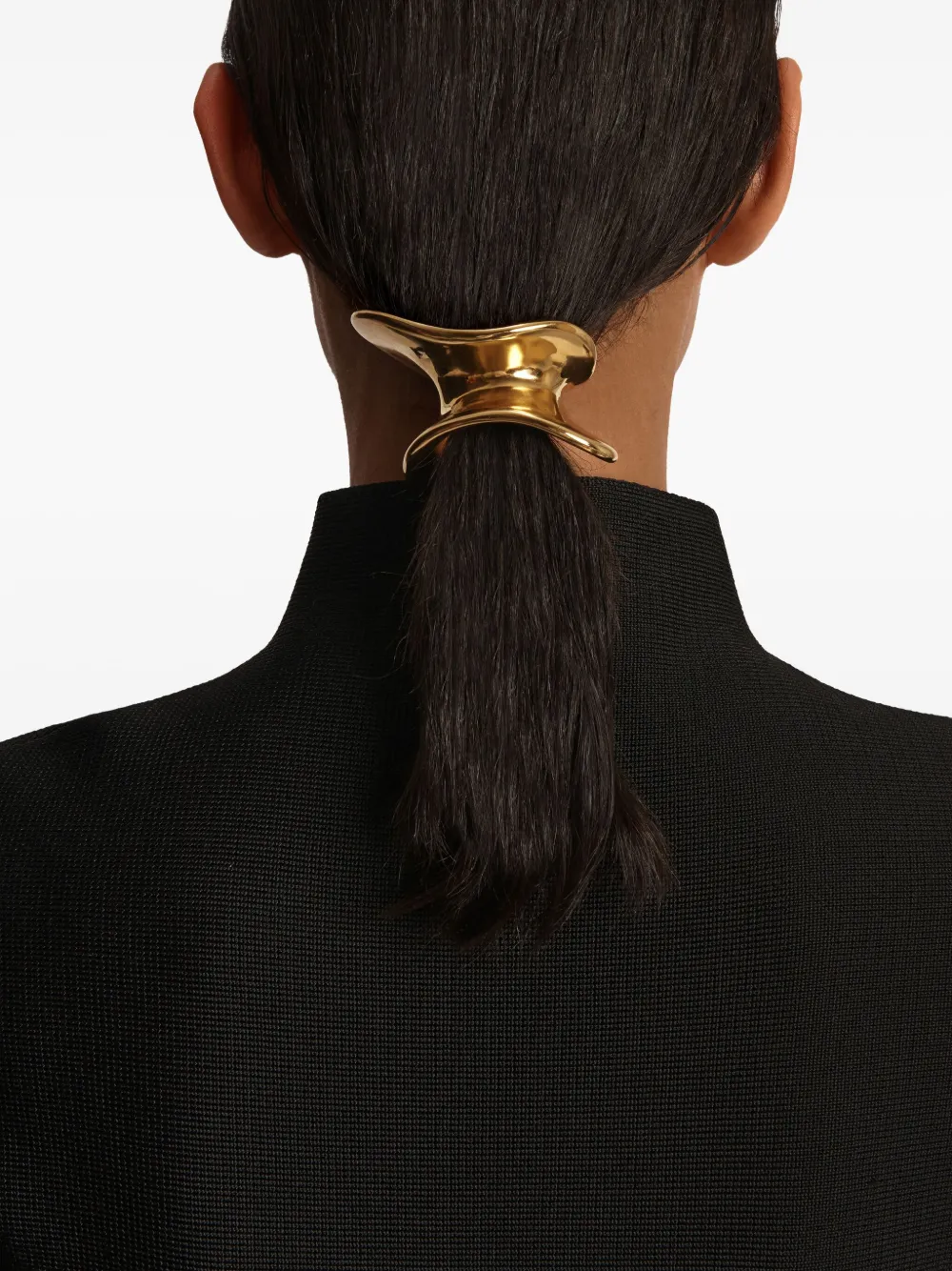 Khaite Shadow Hair Cuff In Gold