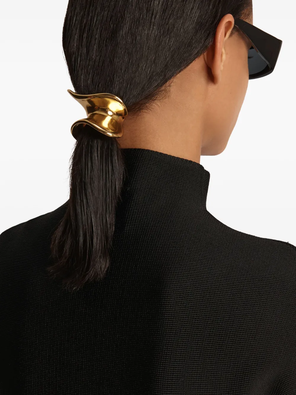Khaite Shadow Hair Cuff In Gold