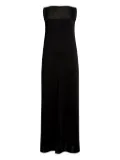 KHAITE sheer-panel maxi dress - Black