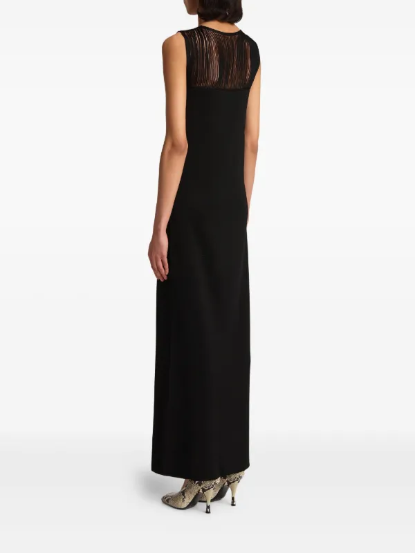 KHAITE sheer-panel Maxi Dress | Black | FARFETCH KHAITE sheer-panel Maxi Dress | Black | FARFETCH