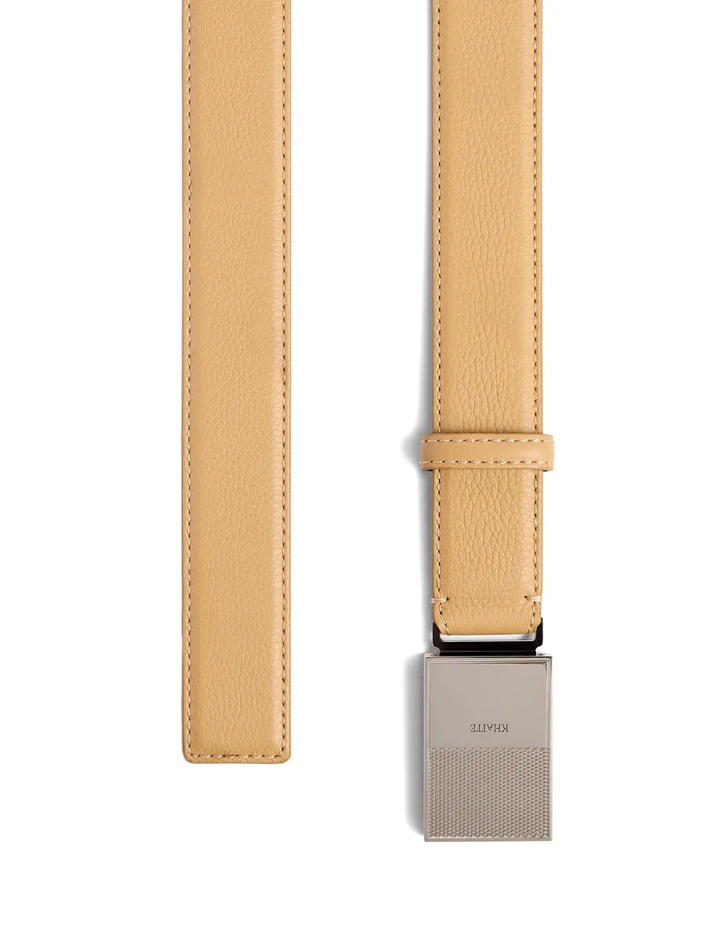 KHAITE Minimalist leren riem - Beige