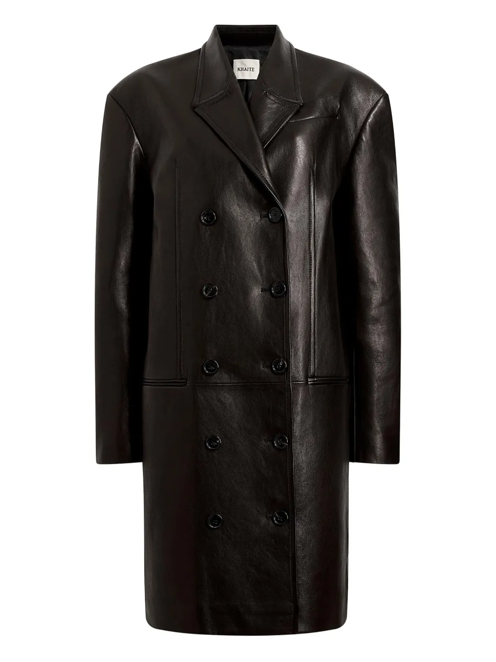 KHAITE Andors double-breasted coat - Black