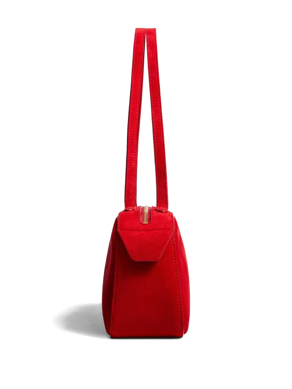 Khaite Womens Simona Suede Shoulder Bag Rebel In Red