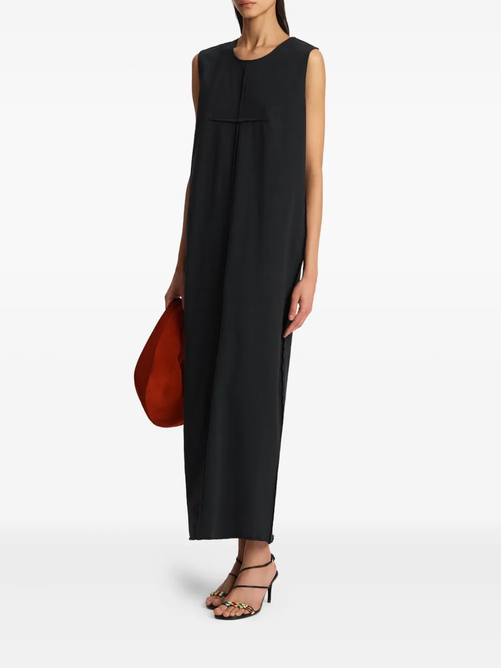 KHAITE Hal jurk met afwerking Zwart