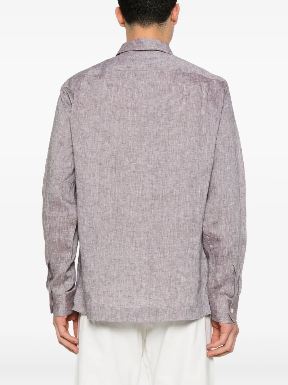 Brunello Cucinelli Linnen overhemd Bruin