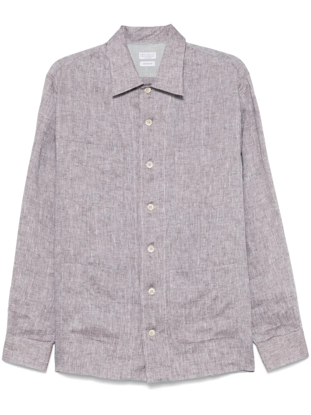 Brunello Cucinelli camisa de lino | marrón | Image 1